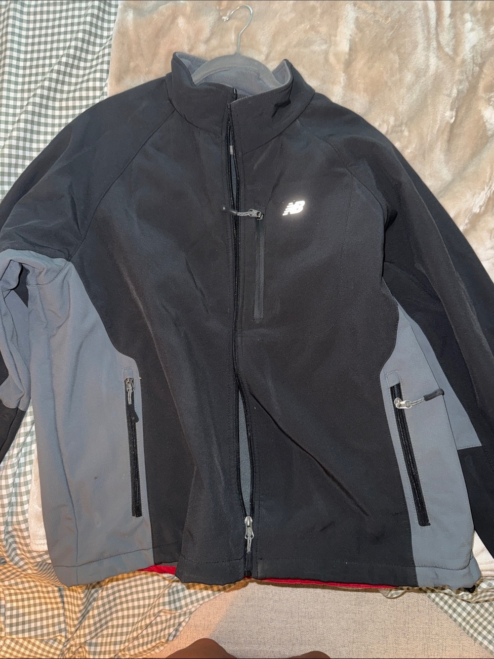 New Balance Black & Gray Full-Zip Performance Jacket